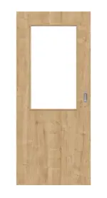 Frontansicht von Asteiche LA 7 Basic Durat Schiebetür - Huga