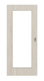 Frontansicht von Eiche lasiert LA 8 Basic Durat Schiebetür - Huga