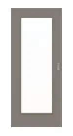 Frontansicht von Schiebetür Taupe RAL 7048 Lack LA 8 Basic - Huga