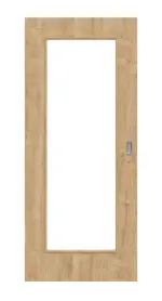 Frontansicht von Asteiche LA 8 Basic Durat Schiebetür - Huga