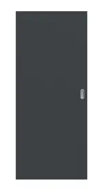 Frontansicht von Schiebetür Anthrazit RAL 7016 Lack Basic - Huga