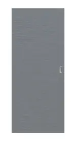 Frontansicht von Schiebetür Strukturiert Hygge Grau Basic - Huga