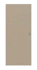 Frontansicht von Schiebetür Strukturiert Taupe Basic - Huga