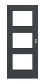 Frontansicht von Schiebetür Cotton like Anthrazit LA 11 Basic - Huga