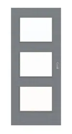 Frontansicht von Schiebetür Cotton like Hygge Grau LA 11 Basic - Huga