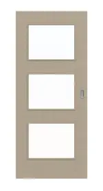 Frontansicht von Schiebetür Cotton like Taupe LA 11 Basic - Huga