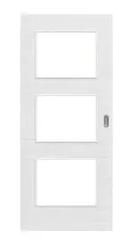 Frontansicht von Schiebetür Cotton like Weiß LA 11 Basic - Huga