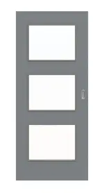 Frontansicht von Schiebetür Ultramatt Hygge Grau LA 11 Basic - Huga