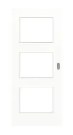 Frontansicht von Schiebetür Ultramatt Weiß LA 11 Basic - Huga