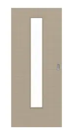 Frontansicht von Schiebetür Cotton like Taupe LA 24 Basic - Huga