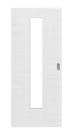 Frontansicht von Schiebetür Cotton like Weiß LA 24 Basic - Huga