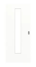 Frontansicht von Schiebetür Ultramatt Weiß LA 24 Basic - Huga