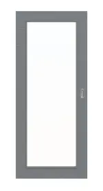 Frontansicht von Schiebetür Strukturiert Hygge Grau LA 27 Basic - Huga