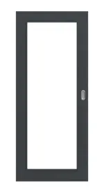 Frontansicht von Schiebetür Cotton like Anthrazit LA 27 Basic - Huga