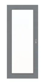 Frontansicht von Schiebetür Cotton like Hygge Grau LA 27 Basic - Huga