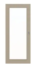 Frontansicht von Schiebetür Cotton like Taupe LA 27 Basic - Huga