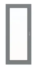 Frontansicht von Schiebetür Ultramatt Hygge Grau LA 27 Basic - Huga