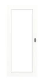 Frontansicht von Schiebetür Ultramatt Weiß LA 27 Basic - Huga