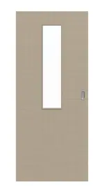 Frontansicht von Schiebetür Cotton like Taupe LA 4 Basic - Huga