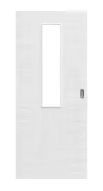 Frontansicht von Schiebetür Cotton like Weiß LA 4 Basic - Huga