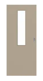 Frontansicht von Schiebetür Ultramatt Taupe LA 4 Basic - Huga