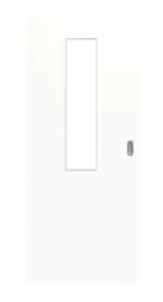 Frontansicht von Schiebetür Ultramatt Weiß LA 4 Basic - Huga