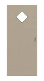 Frontansicht von Schiebetür Cotton like Taupe LA 6 Basic - Huga