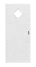 Frontansicht von Schiebetür Cotton like Weiß LA 6 Basic - Huga