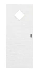 Frontansicht von Schiebetür Strukturiert Weiß LA 6 Basic - Huga