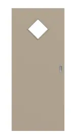 Frontansicht von Schiebetür Ultramatt Taupe LA 6 Basic - Huga