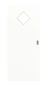 Frontansicht von Schiebetür Ultramatt Weiß LA 6 Basic - Huga