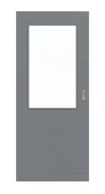 Frontansicht von Schiebetür Strukturiert Hygge Grau LA 7 Basic - Huga