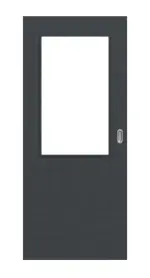 Frontansicht von Schiebetür Cotton like Anthrazit LA 7 Basic - Huga