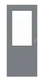 Frontansicht von Schiebetür Cotton like Hygge Grau LA 7 Basic - Huga