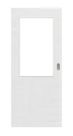 Frontansicht von Schiebetür Cotton like Weiß LA 7 Basic - Huga