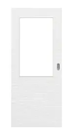 Frontansicht von Schiebetür Strukturiert Weiß LA 7 Basic - Huga