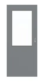 Frontansicht von Schiebetür Ultramatt Hygge Grau LA 7 Basic - Huga