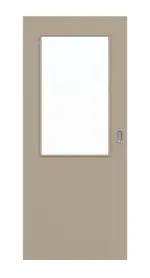 Frontansicht von Schiebetür Ultramatt Taupe LA 7 Basic - Huga