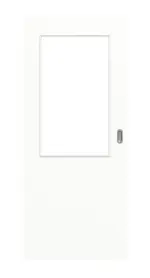 Frontansicht von Schiebetür Ultramatt Weiß LA 7 Basic - Huga