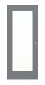 Frontansicht von Schiebetür Strukturiert Hygge Grau LA 8 Basic - Huga