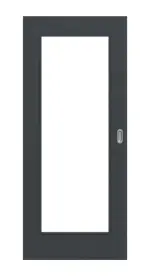 Frontansicht von Schiebetür Cotton like Anthrazit LA 8 Basic - Huga