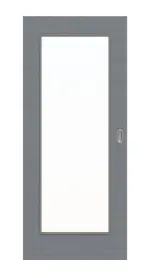 Frontansicht von Schiebetür Cotton like Hygge Grau LA 8 Basic - Huga