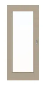 Frontansicht von Schiebetür Cotton like Taupe LA 8 Basic - Huga