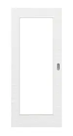 Frontansicht von Schiebetür Strukturiert Weiß LA 8 Basic - Huga