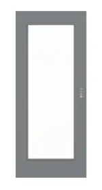 Frontansicht von Schiebetür Ultramatt Hygge Grau LA 8 Basic - Huga