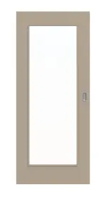 Frontansicht von Schiebetür Ultramatt Taupe LA 8 Basic - Huga