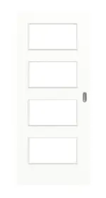 Frontansicht von Schiebetür Ultramatt Weiß LA 9 Basic - Huga