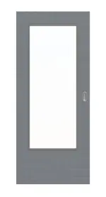 Frontansicht von Schiebetür Cotton like Hygge Grau LA-DIN Basic - Huga