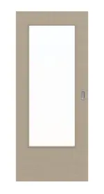 Frontansicht von Schiebetür Cotton like Taupe DIN-LA Basic - Huga