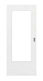 Frontansicht von Schiebetür Strukturiert Weiß DIN-LA Basic - Huga